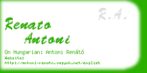 renato antoni business card